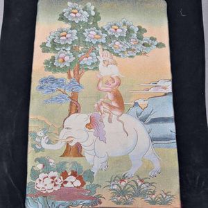 35 дюймов Тибет шелк вышивка обезьяна слон мандарин утка реле танка роспись
