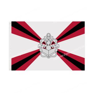 Bandiera delle truppe di ingegneria Esercito russo 90 x 150 cm 3 * 5ft Striscione personalizzato Fori in metallo Gli occhielli per interni ed esterni possono essere personalizzati