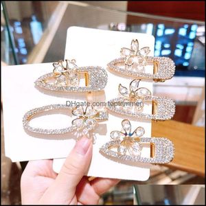 & Tools Productsshining Rhinestone Alligator Clips Bling Crystal Duck Bill Hair Barrettes Sparkly Hairpins Fashion Aessories For Women Drop