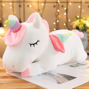 NewParty Hood Giant Unicorn плюшевые игрушки мягкие фаршированные Unicorn мягкие куклы животных лошади игрушки для детей девушка подушка рождения подарки CCF11951