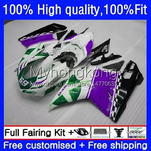 Injection OEM For DUCATI 848S 1098S 1198S 07-12 Cowling 14No.155 848R 848 1098 1198 S R 07 08 09 10 11 12 Body Purple White 1098R 1198R 2007 2008 2009 2010 2011 2012 Fairing