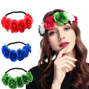 Fasce per fiori di simulazione Ghirlanda di Natale Accessori per capelli da donna con fascia per fiori di Halloween