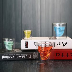 Drinkware 2.5oz kubki kubek wina czaszki strzał okulary piwo whisky Halloween dekoracji kreatywnych party przezroczyste picie ZWL458