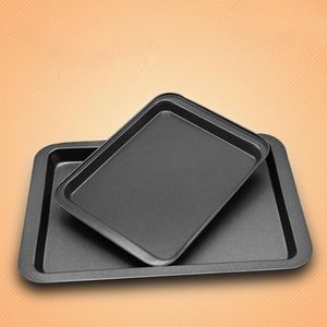 Cooking Bakeware Rectangle Baking Sheet Homemade Non-Stick Coating Cake Pizza Bread Making Plate Pan Ovenware
