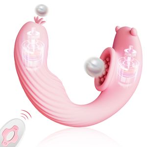 Massaggio Dildo Vibratore Sex Shop G-spot Stimolatore della vagina Masturbatore femminile Capezzolo Lingua clitoridea Massaggiatore Giocattoli erotici per coppia