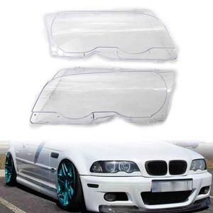 Nytt par / datorer Bil 1 Byte av strålkastare Clear Lins Headlamp Clear Cover Coupe Cabriolet för BMW E46 2DR 1999-2003 M3 2001-2006