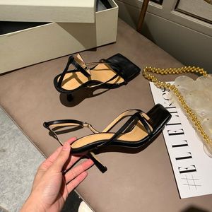 Sandálias Gladiador de Eilyken Sandálias Altos Saltos Sapatos Queda Melhor Street Look Fêmeas Cabeça Quadrada Cabeça Open Toe Clip-On Strappy Sandálias Mulheres SFDDGAGFBSAK