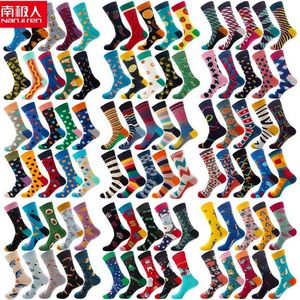 nanjiren 10 pair socks for women and men cotton funny crew cartoon animal warm men's sports christmas middle 210720