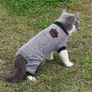 Fashion Pet Cat Dog Apartmel Осень зима Классический щенок Pajamas Teddy Bulldog Бишон Питание