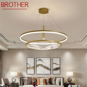 Lâmpadas pendentes Brother Lights LED Fixtle Contemporary Luxury Decoration for Home Living Dining Room