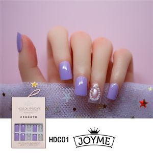 Partihandel 30st DIY Nail Art 3d Butterfly False Nails Avtagbar Kort Fake Fingernails Patch Tryck på Full Cover Tips Salon Manicure