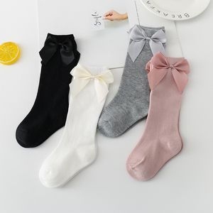 Baby Girl Sock Kid Toddler Tube Long Socks Big Bow Cotton Mid High Ins Knee Bowknot Stockings
