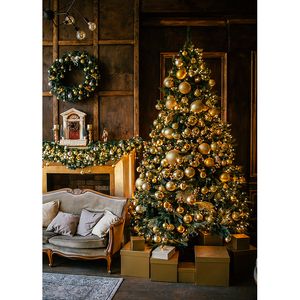 100x150 cm Christmas Indoor Theme Fotografie Materiaal Open haard Ster Kerstboom Kinderen Portret Achtergronden Voor Foto Studio Props YDH