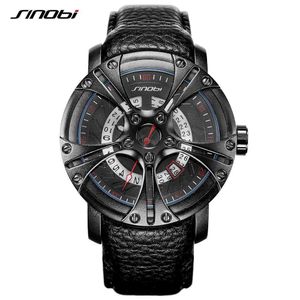 SINOBI Smart Car Creative Design Мужские часы Calender Спортивные Водонепроницаемые Часы Мужчины Кварцевые наручные часы Relogio Masculino Q0524