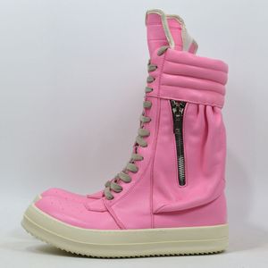 حذاء بوتيس نسائي ربيعي 2021 من الجلد باللون الوردي 37 # 30 / D50