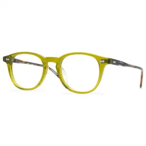Mode Sonnenbrille Rahmen Vintage Handgemachte Acetat Brillen Männer Vollrand Optische Brillen Klare Linse Goggle Rezept Myopie Gläser Für