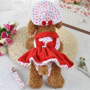 Vestiti estivi per animali domestici per piccoli animali Accogliente vestito per cani in cotone Gonna per chihuahua Abbigliamento per cuccioli di gatto Abiti da sposa Vestito per animali domestici dolci