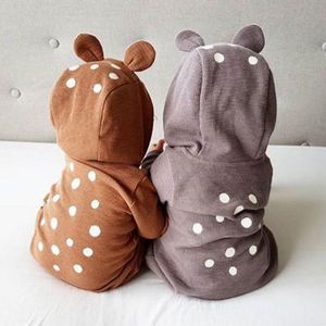 Baby Boy Girl Infant Deer 3D Ear Hooded Warm Winter Autumn Long Sleeve Playsuit Pagliaccetto Tuta Vestiti Outfit Tute