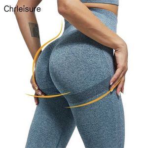 Sexy Bubble Butt Leggings Donna Alta Vita Fitness Push Up For Worlout Sport Running Compression 211204