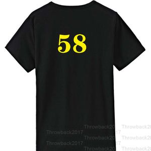 No58 Black II T-shirt Hatıra Nefis Nakış Yüksek Kaliteli Bez Nefes Ter Emme Profesyonel Üretim