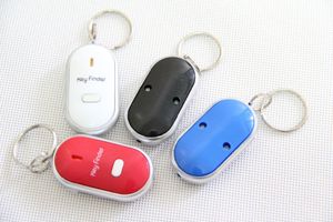 Party Favor Whistle Sound Control LED Key Finder Locator Anti-Verloren Schlüssel Kette Localizador De Chave Chaveiro 500 stücke