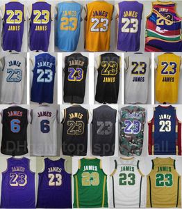 NCAA Lebron James Jersey Mannen Basketbal St Vincent Mary High School Ierse Edition City Tune Squad Looney Tunes Yellow Purple White