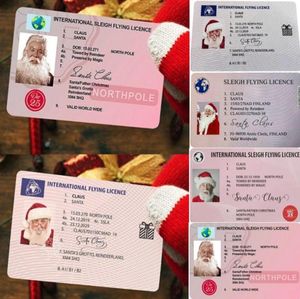 Noel Baba uçuş kartları kızak sürme lisans ağacı süsleme Noel dekorasyon yaşlı adam sürücü lisansı eğlence sahne hediye 6 stilleri
