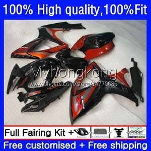 OEM حقن العفن لسوزوكي GSX-R750 K6 600CC GSXR-750 GSXR600 06-07 الجسم 21NO.117 GSXR 600 750 CC GSX-R600 750CC 2007 2007 البرتقالي الأسود GSXR-600 GSXR750 06 07 FALESS