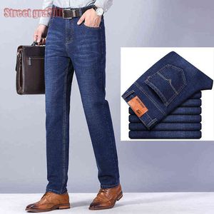 Herrenhosen Jeans für Männer 2021 Neue Mode Männer Hosen Büro Hohe Taille Jeans Klassische Denim Hosen Retro Casual Jeans für Männer G0104
