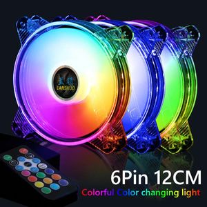 Wholesale gaming cpu for sale - Group buy Fans Coolings mm CPU Cooler RGB PC Cooling Fan For Gaming Case Color Changing LED Lights V Pin Radiator With Remote Controller