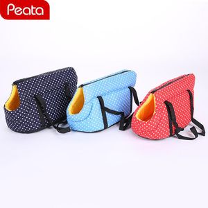 Pet Carrier Dot Print Sling Winter Warm and Soft Cat Outdoor Travel Borsa a tracolla per cani di piccola taglia per Chihuahua Puppy Z Coprisedili per auto