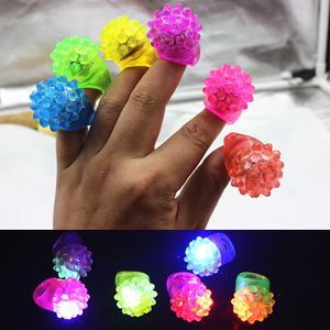 Lampeggiante Bubble Ring Rave Party Lampeggiante Soft Jelly Glow Cool Led Light Up Silicone Cheer Prop Finger Lamp DH0375