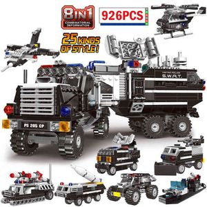 Wholesale toy police vehicles for sale - Group buy 2021 New In1 City SWAT Helicopter Vehicle Model Building Blocks WW2 Military Police Boat Aircraft Car Bricks Toys for Children X0503