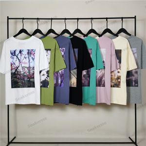 Men Women Designers T-Shirts Loose Fashion Brands Tee Mans Floral Print Casual essentials Breathable Cotton Tees Couples Tshirts Streetwear European yards