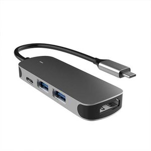 Vier-in-eins-Typ-C-Dockingstation, 4-in-1-USB-Hub, Dock-Splitter, Notebook-Handy-Konverter, 5 V, 2 A