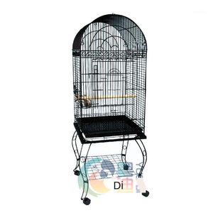 Fågelburar Open-Top Design Portable Pet Cage Icke-toxisk Säkerhetsdisplay Rostfritt Stål Cup Birdcage Drawer Typ Injektionsgjutning C