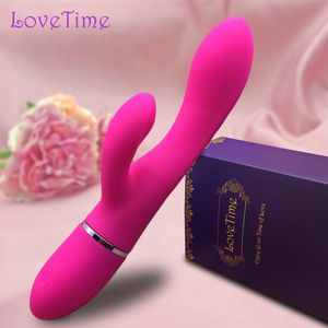 LoveTime Gスポットバイブレーター女性ウベレーターディルド・ウサギのバイブレーター膣クリトリクトマッサージャの女性オナニーの男女Q0320