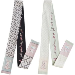 Nacke slipsar unika kreativa tryck coola roliga fest skog vit som en presentförpackning bälte silke halsduk