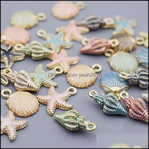 Event Festive Party Supplies Home GardenParty Decoration 15st Seashell Starfish Pendant DIY Craft Jewelry Beach Wedding Mermaid Baby Show