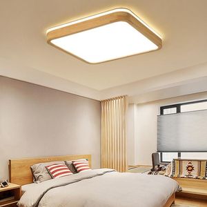 Wholesale square chandelier ceiling lights for sale - Group buy Ceiling Lights Modern Nordic Led Lamp For Living Room Children Bedroom Dining Kitchen Chandelier Wood Square Remote Control Light