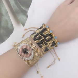 Zhongvi boho armband pulsas mujer moda kvinnor turkiska onda ögonarmband 2020 miyuki smycken handgjorda armband kristall