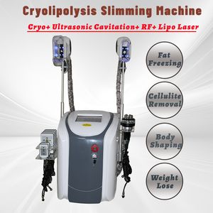 Cryolipolysy Vacuum Fettsugning Slimming Maskin Frysning Fett Celluliter Massage RF Skin Åtdragning Lipo Laser Multifunktion