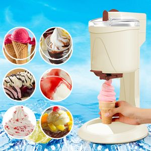 220V Household Soft Serve Ice Cream Machine Automatic Icecream Sundae Maker DIY Fruit Dessert Milkshake Smoothie