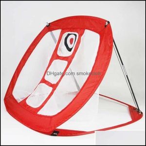 Sport Outdoors Golf Training Aids Pitching Chip Target Timate Folding Net Inomhus och Utomhus Drop Leverans 2021 XSMED