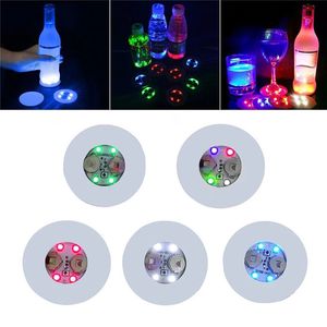 LED garrafa adesivos coasters luz 6 cm adesivo piscando luzes para feriado bar bar