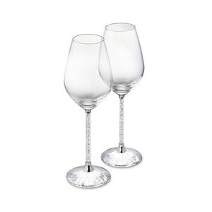 2 pz Bicchieri da sposa Calice Vino Vino Glass Cristallino di lusso Party Tosando di alta qualità Strass di cristallo Design H1004 210326