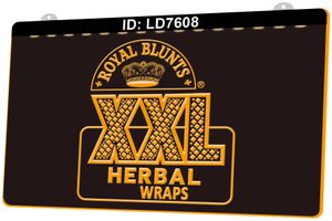 LD7608 Royal Blunts XXL Ziołowe Okłady Fajki Cygara 3D Znak Świetlny Grawerowanie LED Hurt Detal