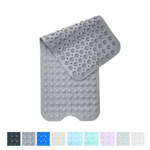 Bath Tub Mat Long 40x100cm PVC Anti-skid Bath Mat Soft Bathroom Massage Mat Suction Cup Non-slip Bathtub Carpet 210724