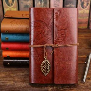 Vintage Notebook Diary Notepad PU Leather Spiral Literature Note Book Paper Sostituibile Journal Planners School Stationery Gift 210611