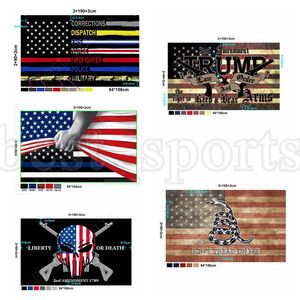 Bandeira de Trump 90 * 150cm EUA Bandeiras da Polícia 2ª Emenda Bandeira americana do vintage Não pise em mim bandeira bandeira Zza3419 Enviar por mar